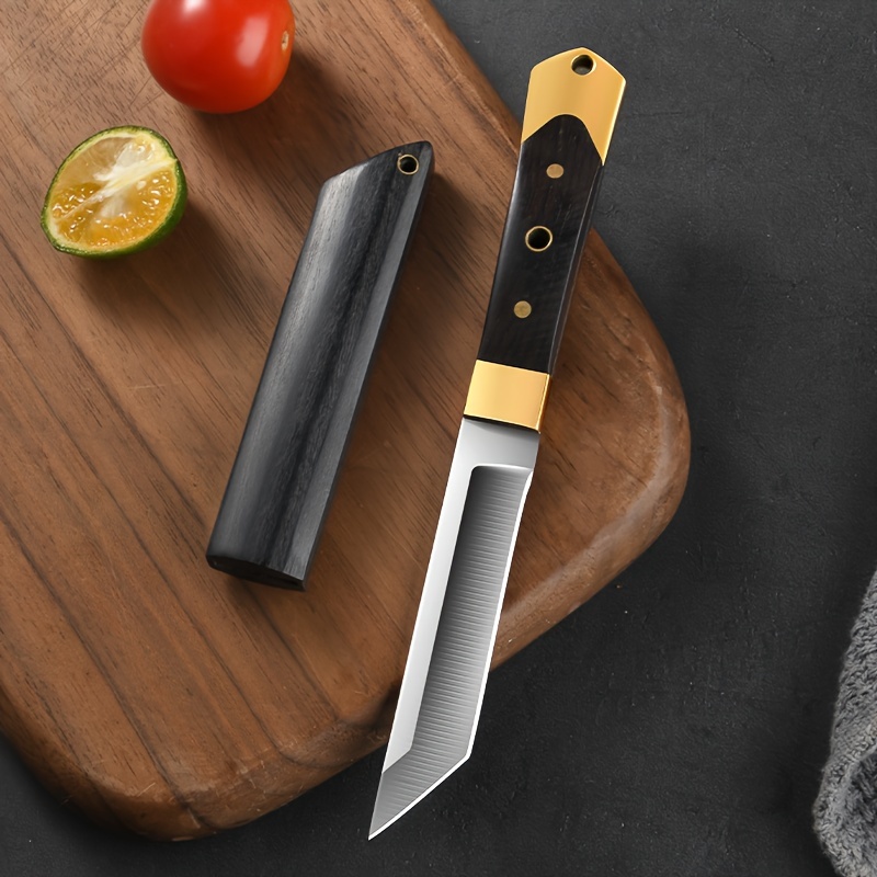 Household Rust-proof Black Blade Vegetable Cutting Knife, Full Set, Kitchen  Stainless Steel Vegetable Meat Knife Set [kitchen Knife + Bone Knife +  Kitchen Scissors + Sharpening Stick + Plastic Dark Green Knife Holder] -  Temu