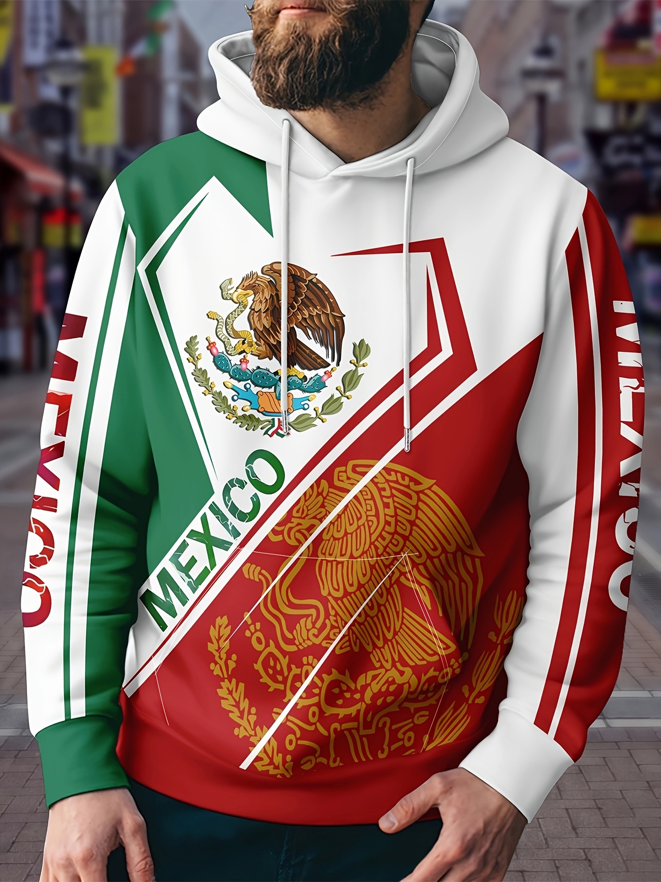 Mexico Eagle Print Hoodie Cool Hoodies Men Men s Casual Temu