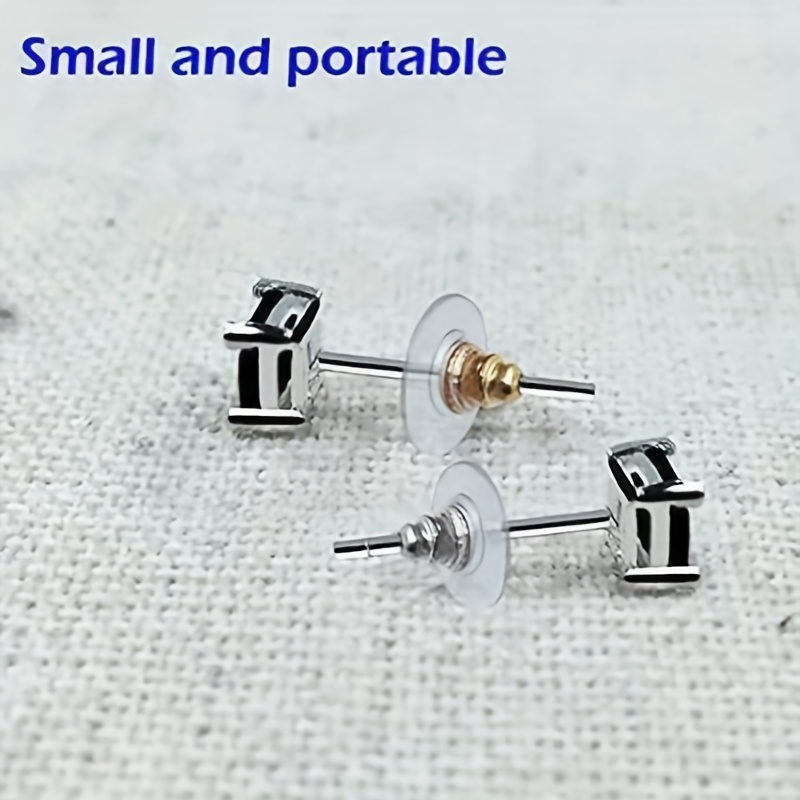 About Bullet Clutch Earring Backs For Studs With Pad Rubber - Temu