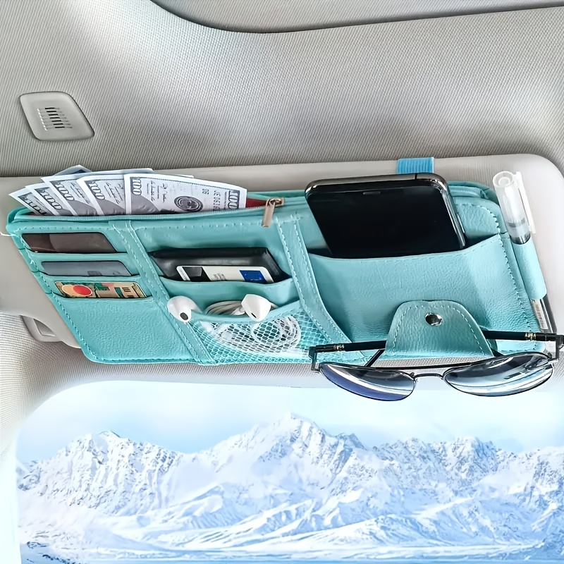 Car Sun Visor Organizer Sunglass Holder Car Auto Interior - Temu