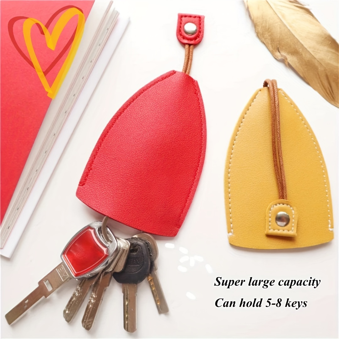 1pc Men's Large Capacity Multifunctional Key Bag Car Key Bag Soft Leather Portable Coin Purse Key Bag,Temu