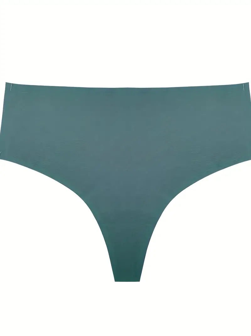 Seamless Solid Cheeky Panties Comfort Soft Elastic Intimates - Temu