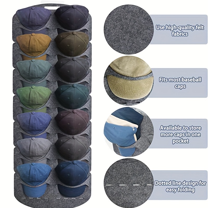 10 Layers Non Woven Hat Storage Hanging Bag Vertical Wardrobe Caps Shoes  Underwear Organizer Dust Proof Finishing Hanging Bag