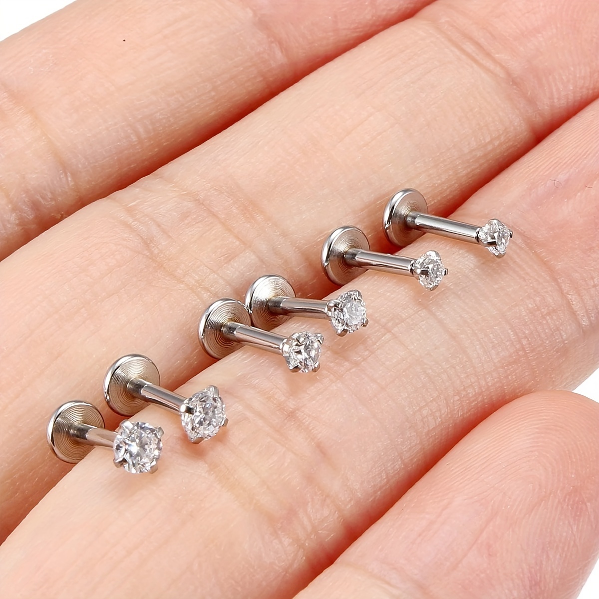 Flat back labret hot sale nose stud