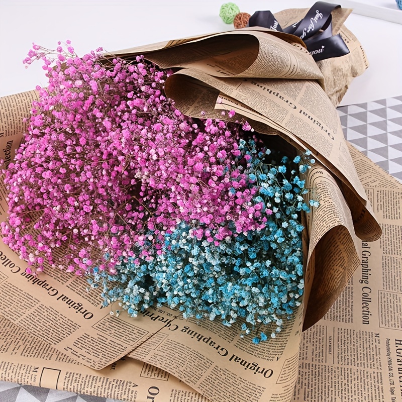500x Vintage Classic English Newspaper Flower Wrapping Kraft DIY Birthday  Paper