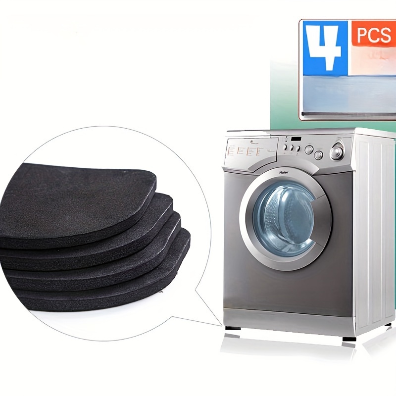 Lot de 4 Tampons Noir anti vibrations et antidérapant pour machine à laver