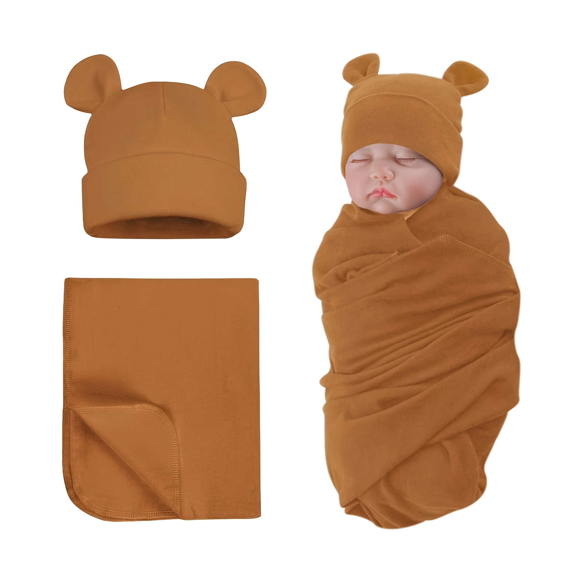 Cheap Baby Swaddle Set with Cap & Headband | Shop Our Store