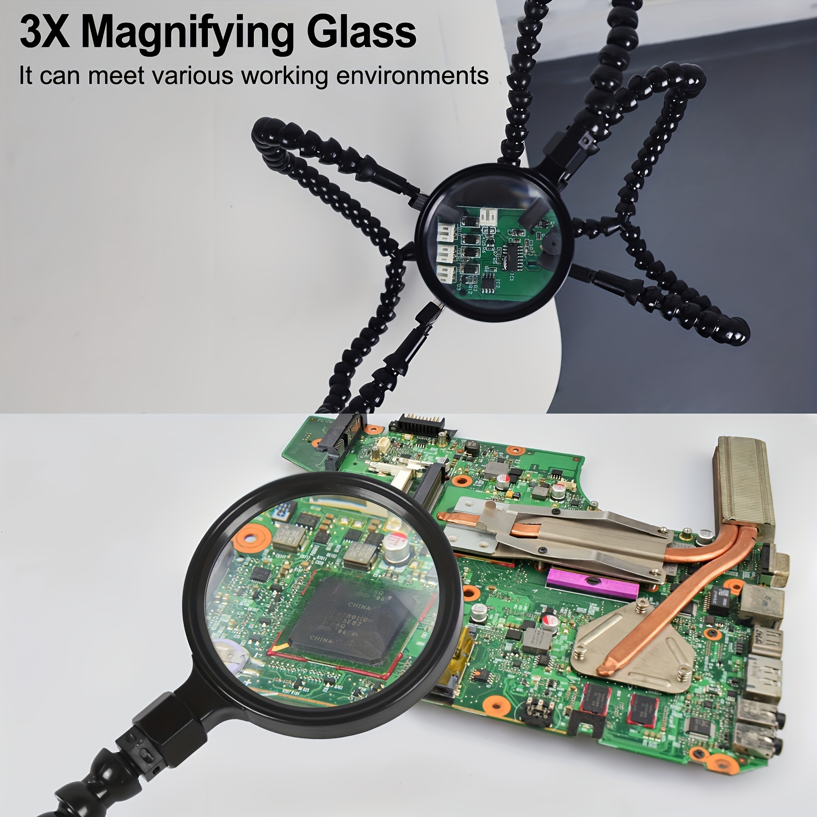 Helping Hands Soldering Station with 3x Magnifier Glass Soldering