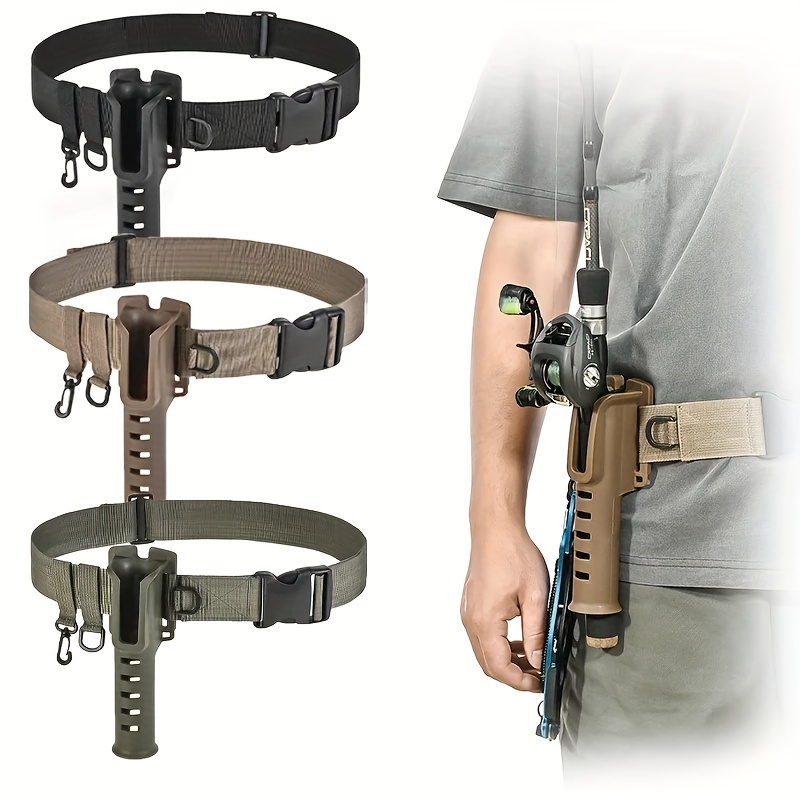 Fishing Waist Rod Holder Belts | Durable Nylon Waist Belts for Men with  Portable Pole Inserter,Universal Waist Strap Waistband for Fishing