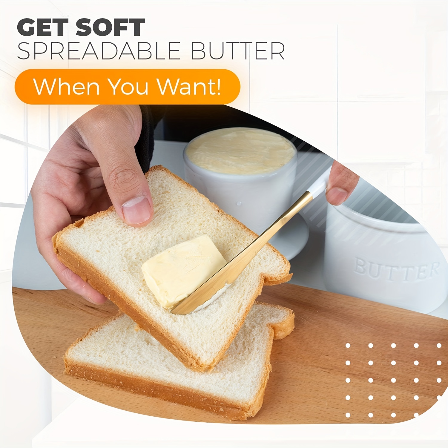 Williams Sonoma Butter Keeper, Keep butter soft, fresh and spreadable.  Simply fill the top with butter, place cool water in the base, then place  the top on the base. Williams Sonoma