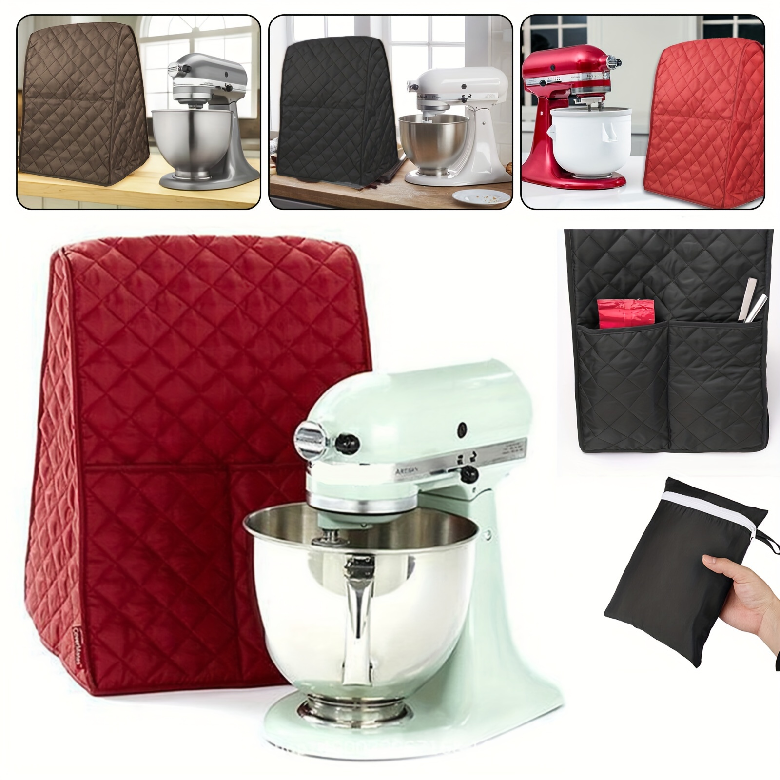 1pc Stand Mixer Cover Dustproof Kitchen Aid Blender Waterproof Thicken  Protective Cover Case With Organizer Bag For Kitchenaid Mixer Tilt Head  Stand M