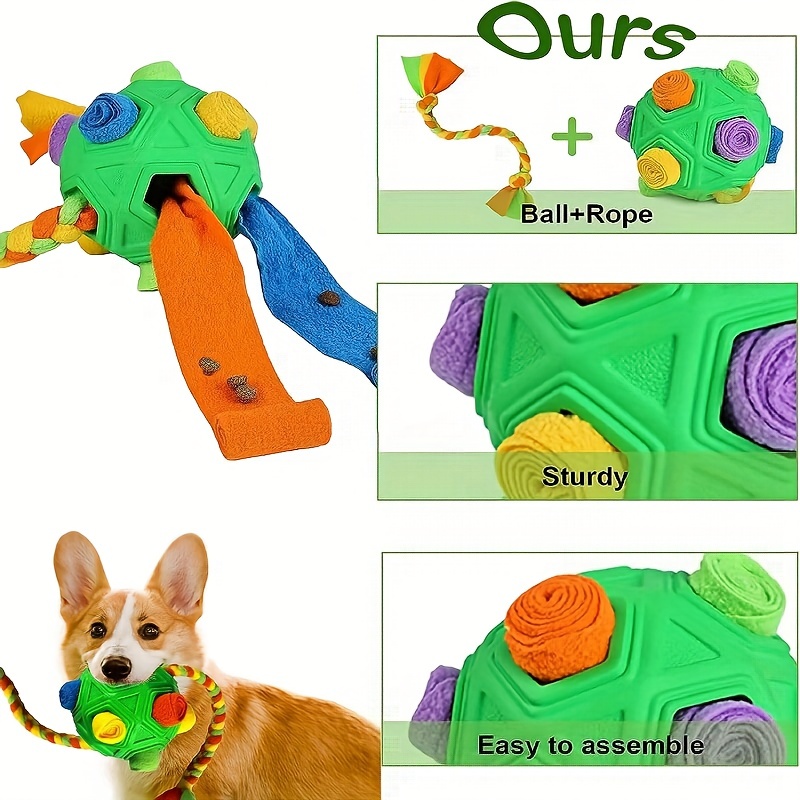 Durable Interactive Pet Snuffle Ball Toy For Dogs Encourages - Temu