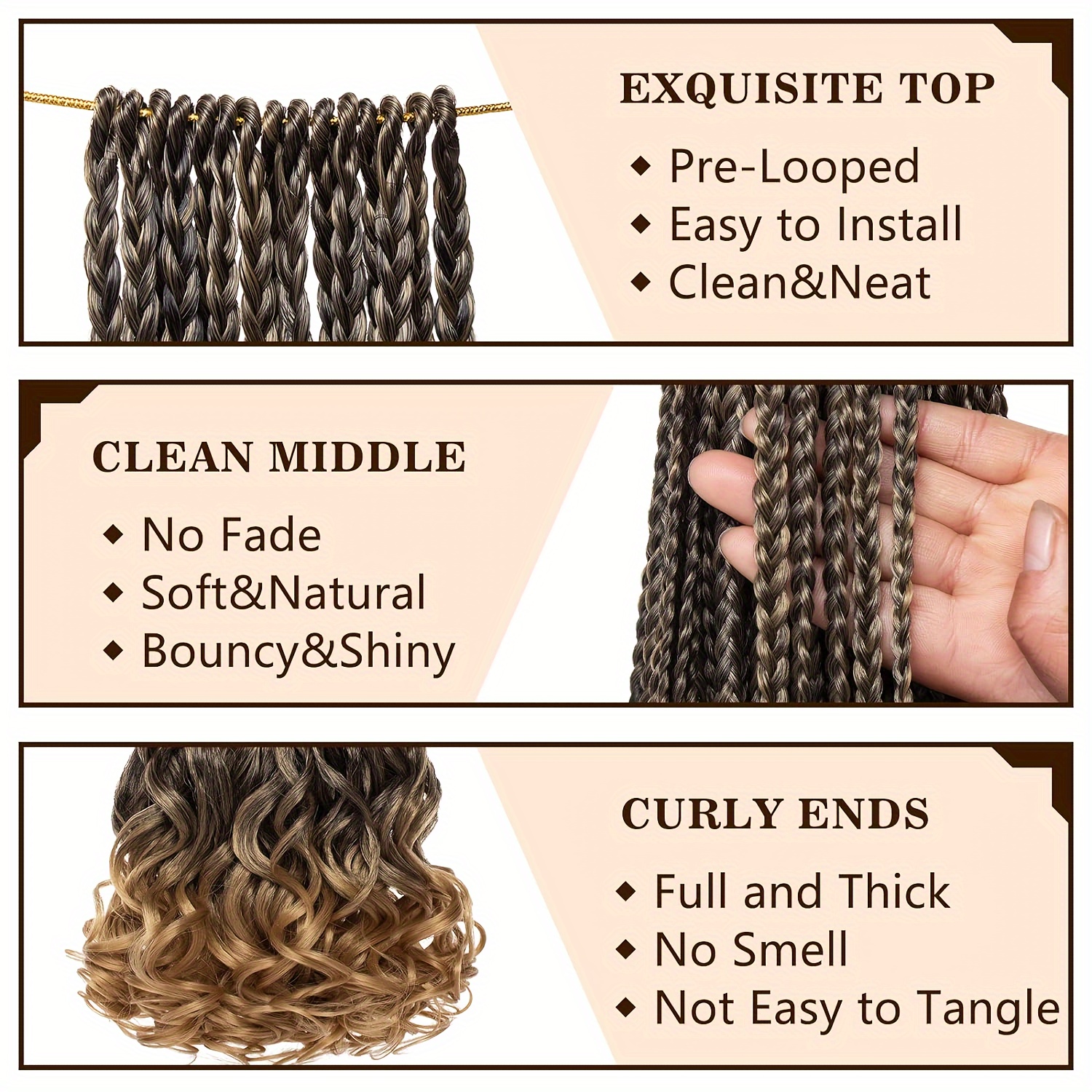 Travelwant Crochet Box Braids Hair with Curly Ends Prelooped Goddess Box  Braids Crochet Hair Braiding Hair Crochet Braids Hair for Black Women 