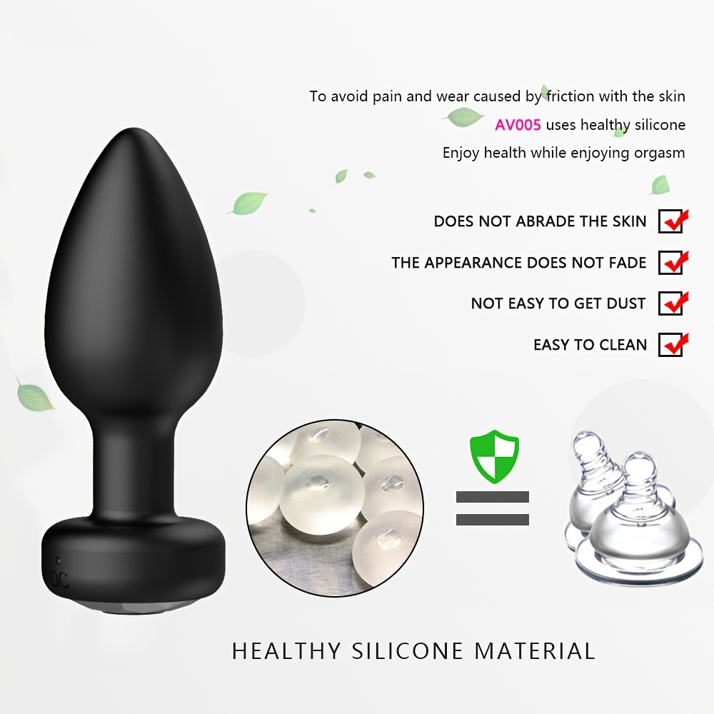 Vibrating Anal Plug Sex Toy Remote Control Vibrator Men Male