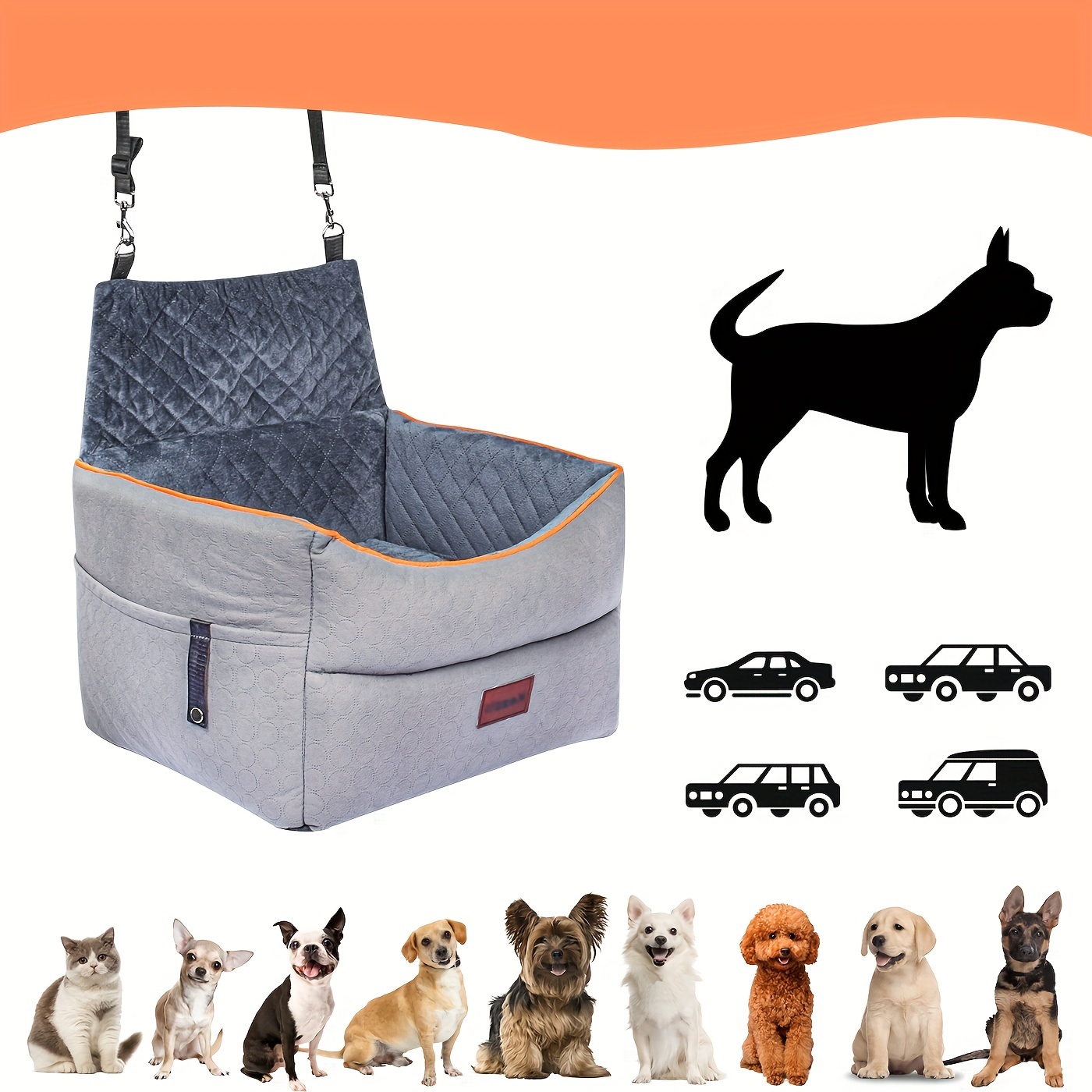 Foam dog cheap car seat