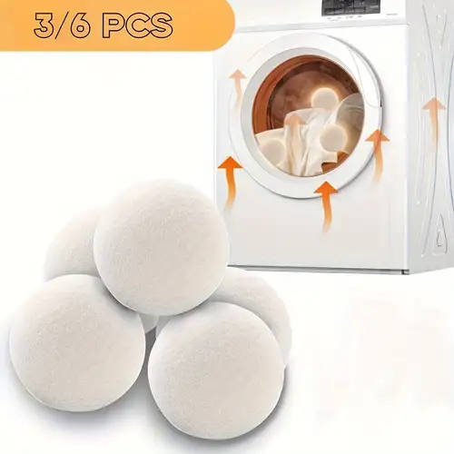 3/6 Pezzi, Premium Natural Wool Dryer Balls - Sostituiscono Le Lenzuola Per  Asciugatrice E L'ammorbidente - Palline Per Il Bucato Per L'asciugatrice -  Temu Italy