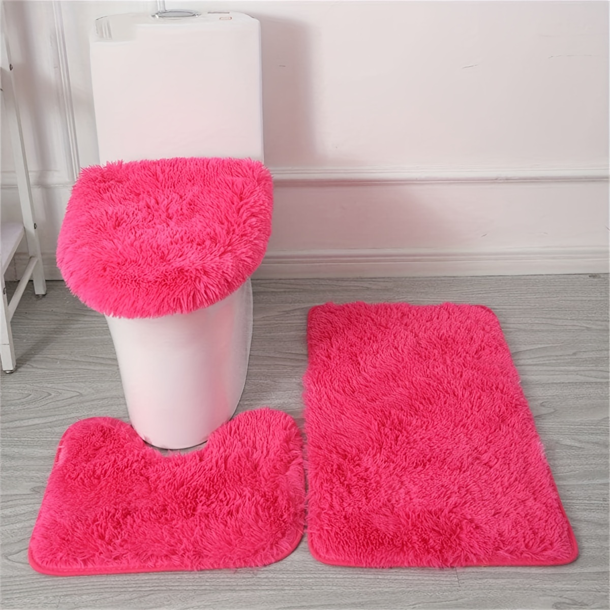 Bath Mat Memory Foam Bathroom Rugs Super Water Absorbent Toilet Floor Mat  Soft Non-slip Coral Fleece Bath Mats for Bathroom Carpet Machine Washable Bath  Rugs (rose/heart/cobblestone/wave/rectangle) 5 Styles Optional