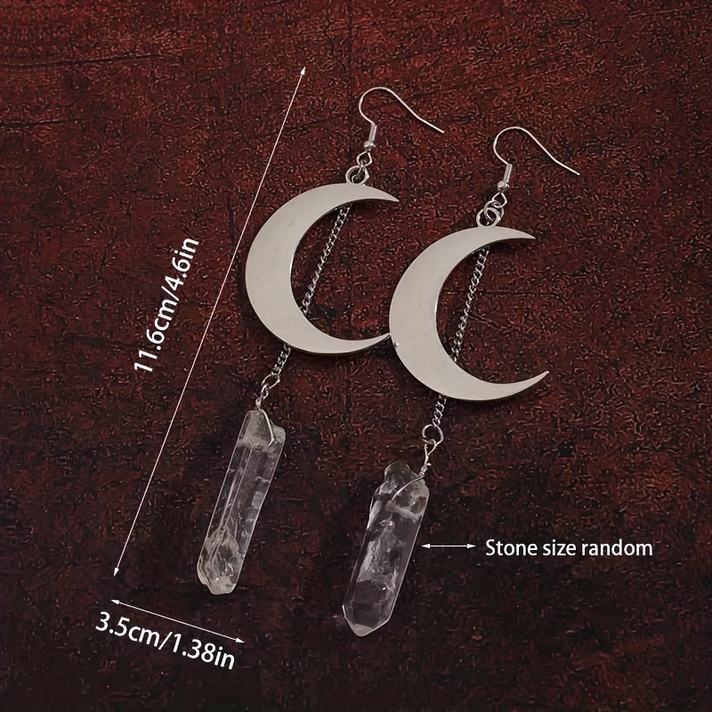 Vintage Gothic Moon Dangle Earrings