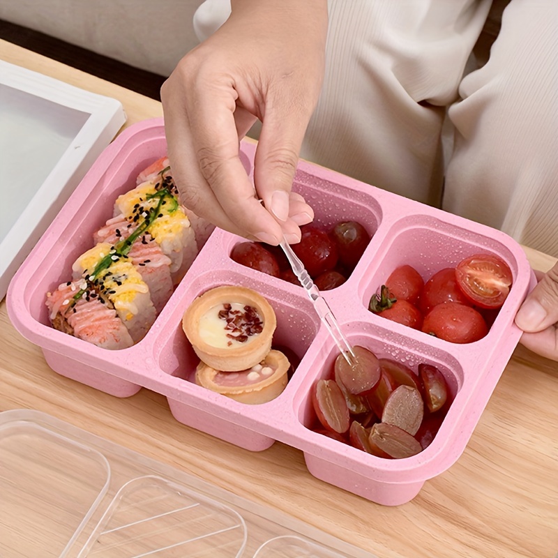 Plastic Lunch Box Kids Bento Boxes Meal Prep Food Storage