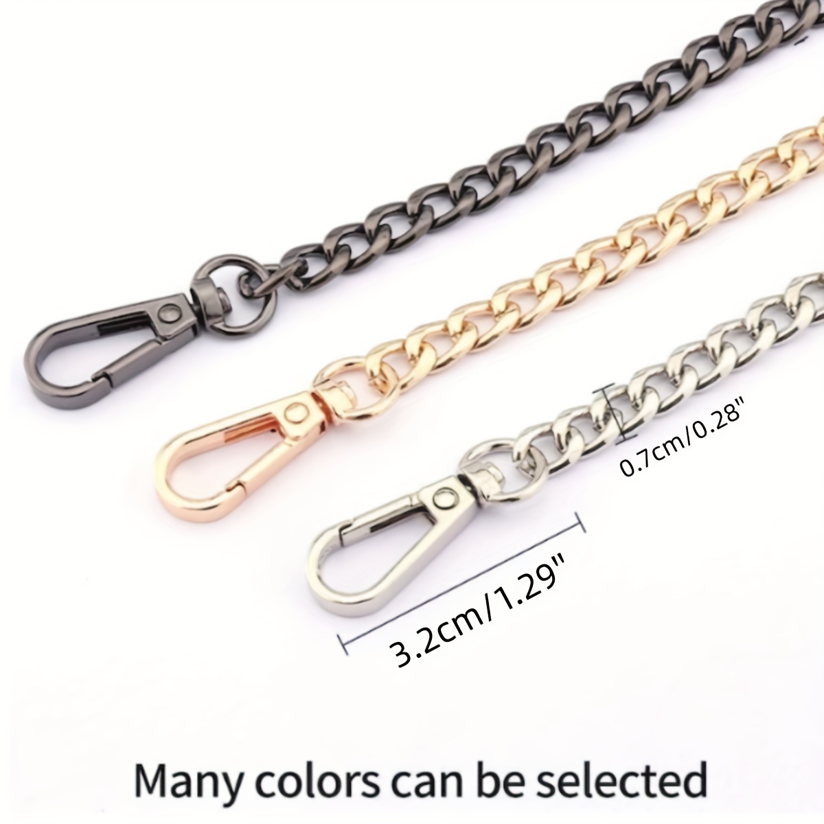 Metal Chain Strap purse Chain Strap Shoulder Cross Body - Temu