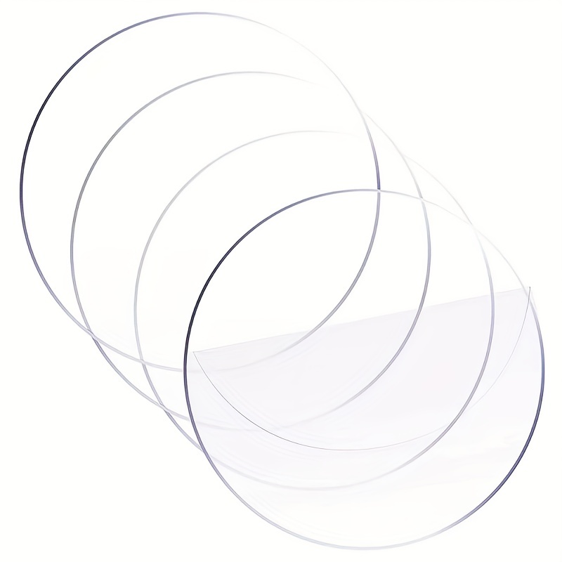 Disque rond en plexiglas transparent, feuille acrylique, plaque  transparente pour panneaux, projet de bricolage, peinture, optique, 2mm,  diamètre