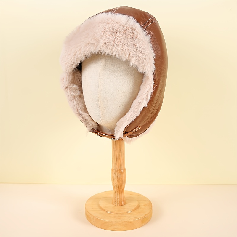 Winter Warm Thickened Bomber Hat Unisex Solid Color Ear Flap - Temu