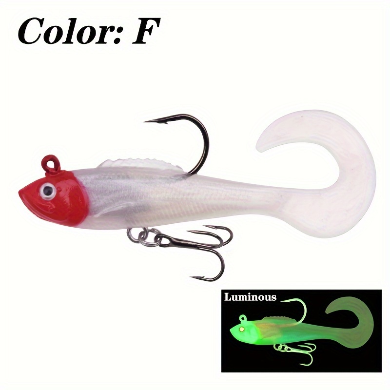 STORE99® Curly Tail Soft Fish Lures Fishing Lure Bait Tackle Hook