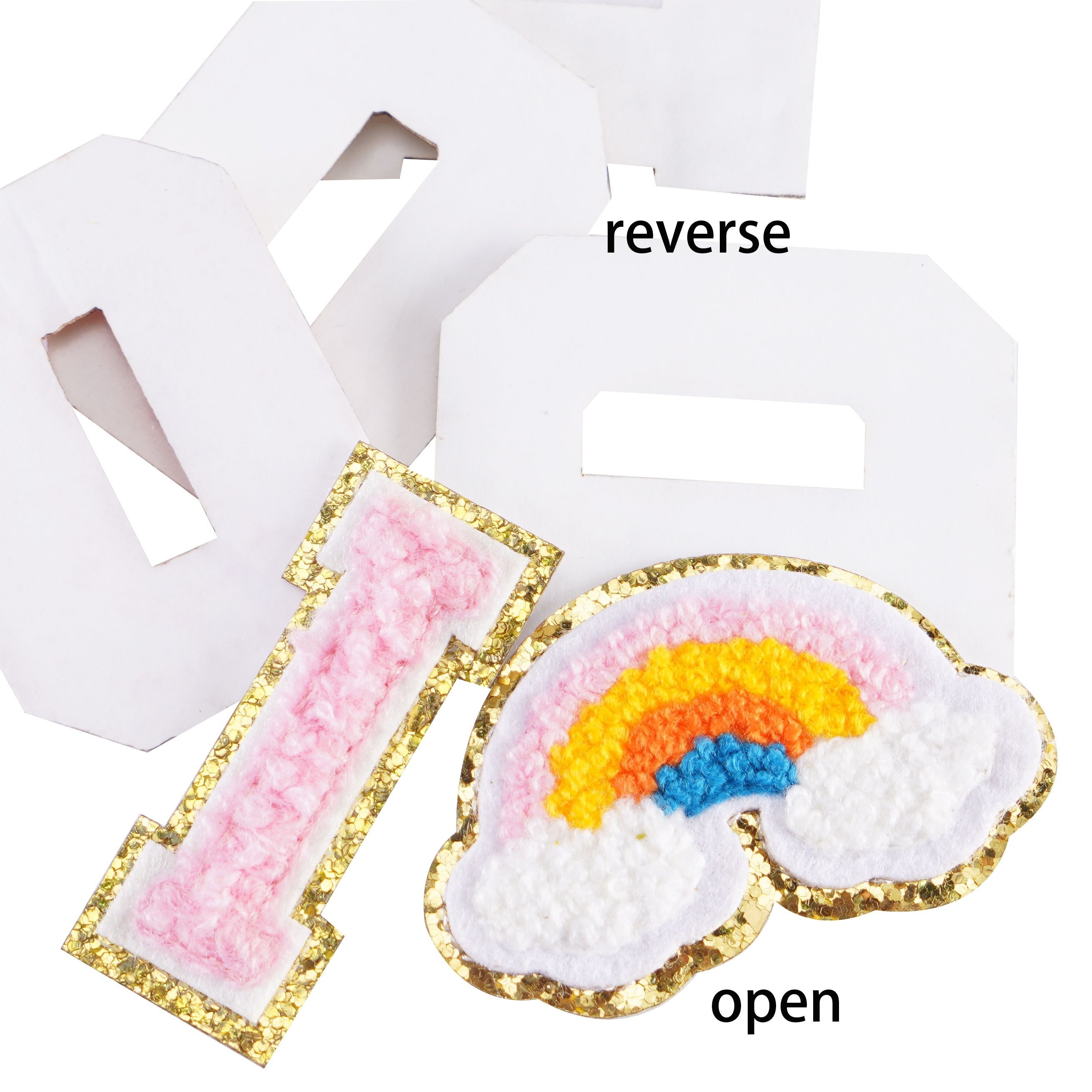 Colorful Rainbow Towel Embroidery Chenille Self adhesive - Temu