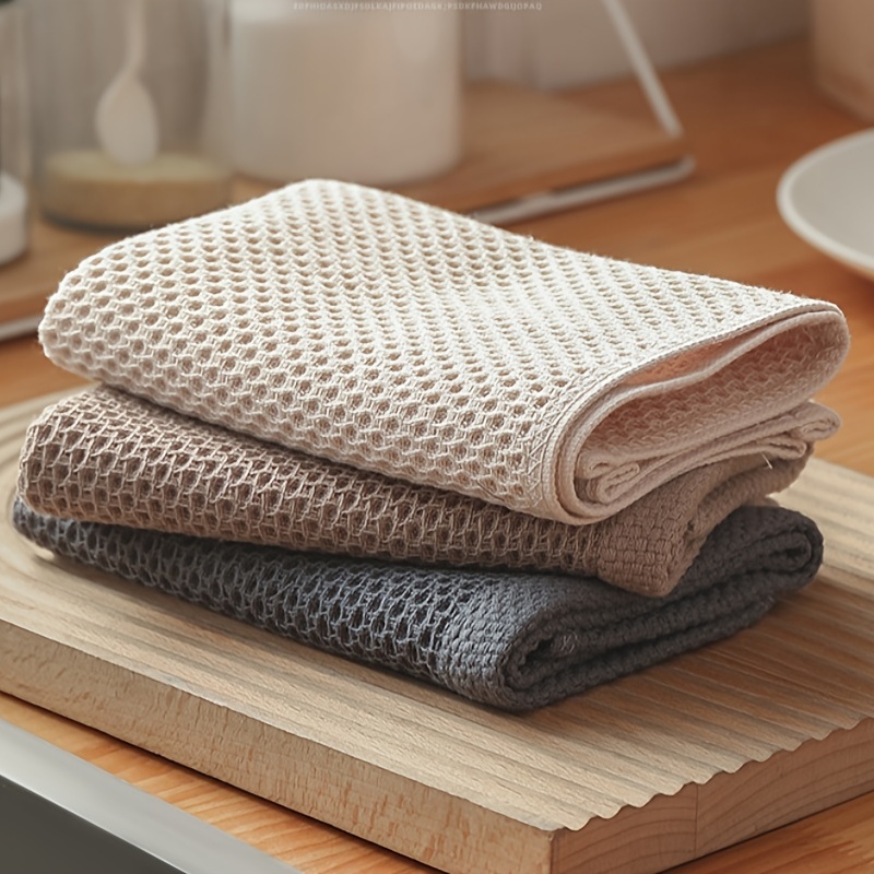 4 Pcs Kitchen Dish Towels Cloths For Washing Dishes Highly Absorbent  Cleaning Cloth Fast Drying Tea Towels with Bamboo Charcoal