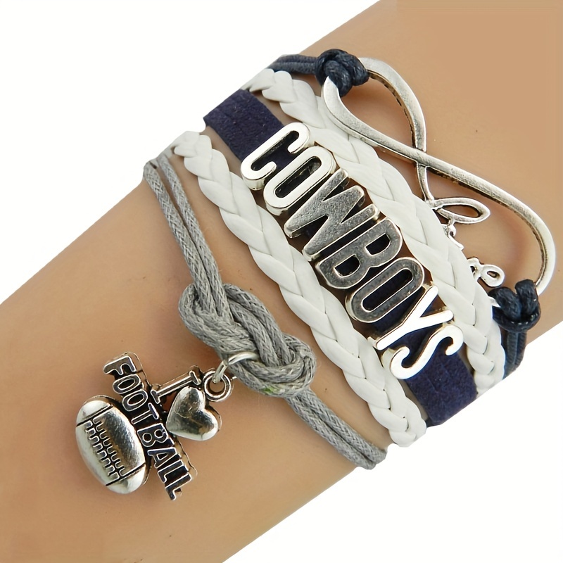 Infinity Collection, Jewelry, 3 Dallas Cowboy Football Charm Bracelets  For Women