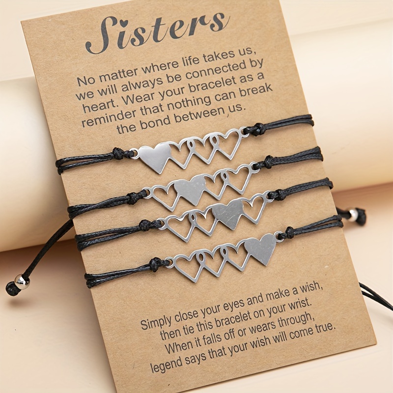 Sister Wish Bracelet cord Sister wish bracelet simple gift cord wish  bracelet love Sister wish