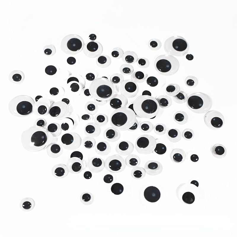 Cute Black And White Self adhesive Eye Stickers For Diy - Temu