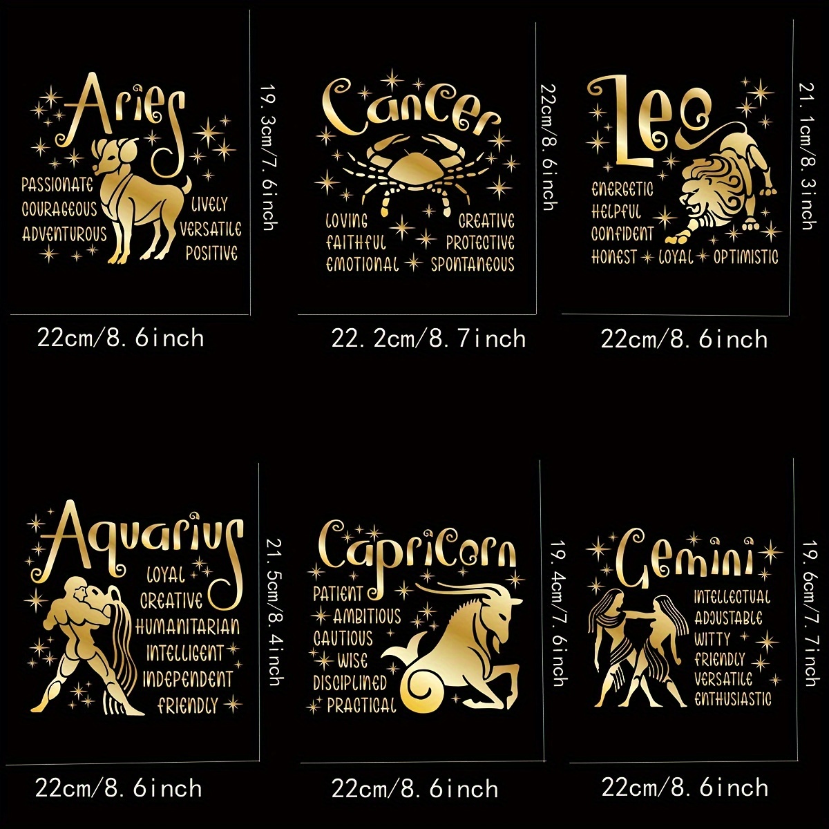 Astrology Witchcraft Magic Embroidery Patch Iron On Patches For Clothes  Twelve Constellation Aries Patches For Clothing Stickers