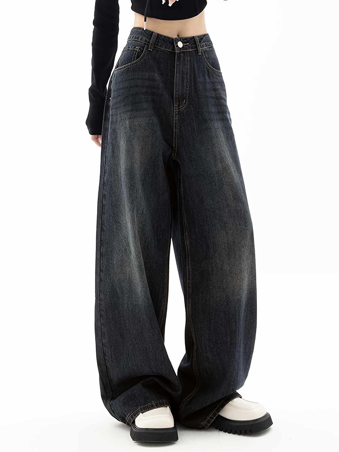 Baggy Jeans Für Jungen - Vintage Denim Straight Fit Mit Elastischem Bund