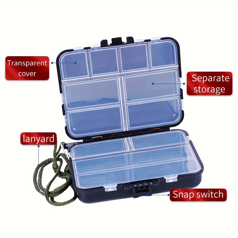 Waterproof Fishing Tackle Storage Box with 9 Compartments - Portable and  Durable Outdoor Tool Box for Organizing Lures, Hooks, and Accessories