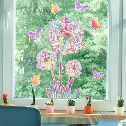 Confezione di adesivi per finestre con fiori di primavera, adesivi per  finestre di fiori, adesivi per finestre di primavera, adesivi per finestre  di farfalle -  Italia