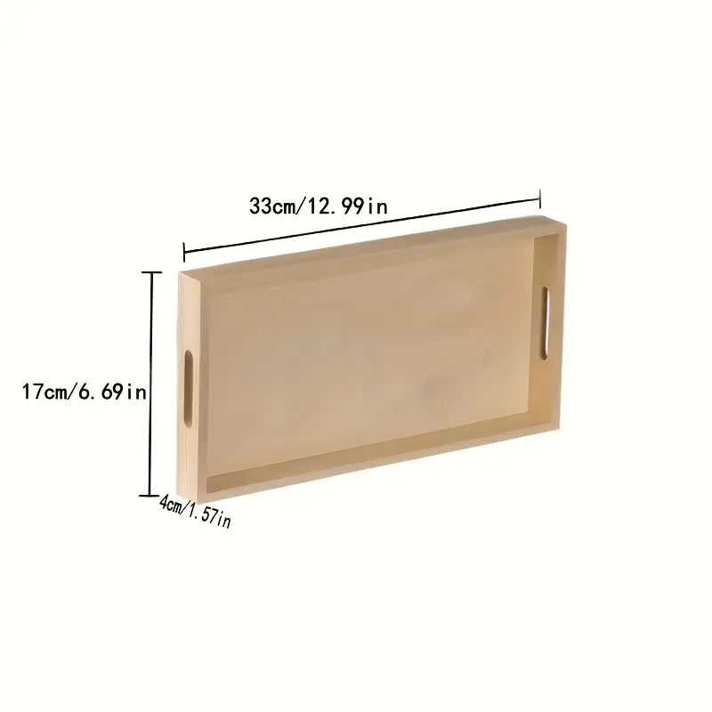 Wooden Serving Trays Bathroom Wooden Rectangle Tray With - Temu