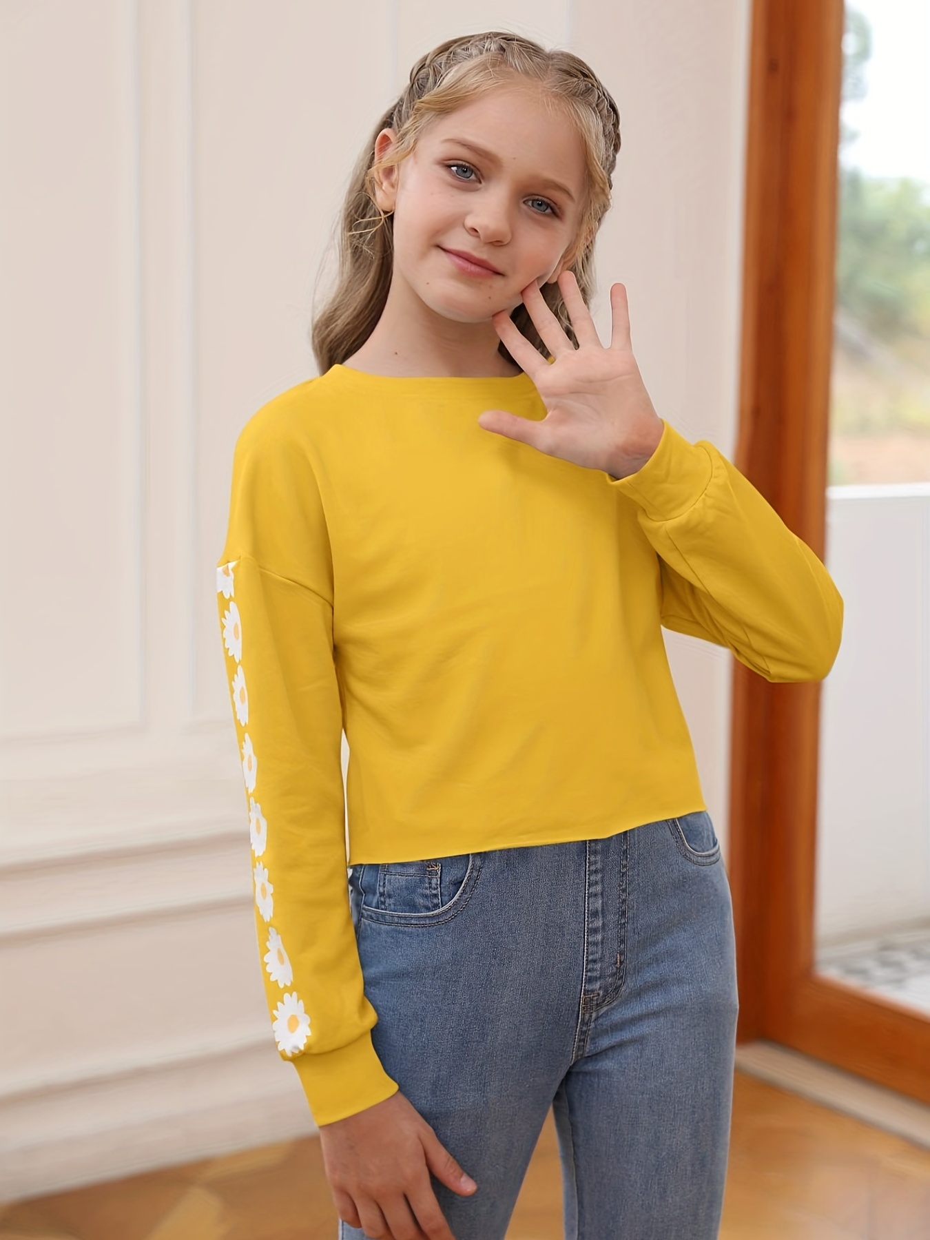 Crop hot sale jumper kids