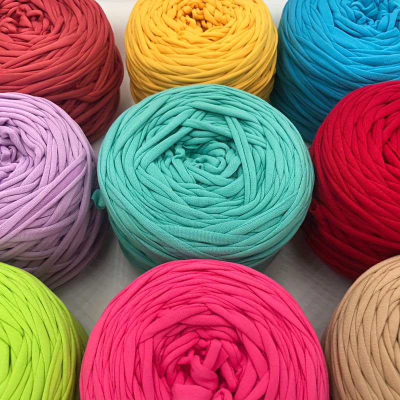 

1pc T-shirt Yarn, Woven Fabric Knitted Yarn, Used For Crocheting And Knitting Bags, Cushions, Dolls, Handicraft Crochet Projects
