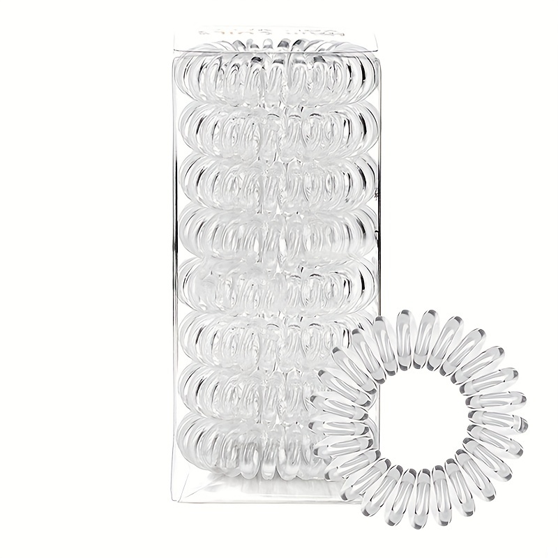Spiral Hair Ties Waterproof Ponytail Holder Solid Hair Accessories