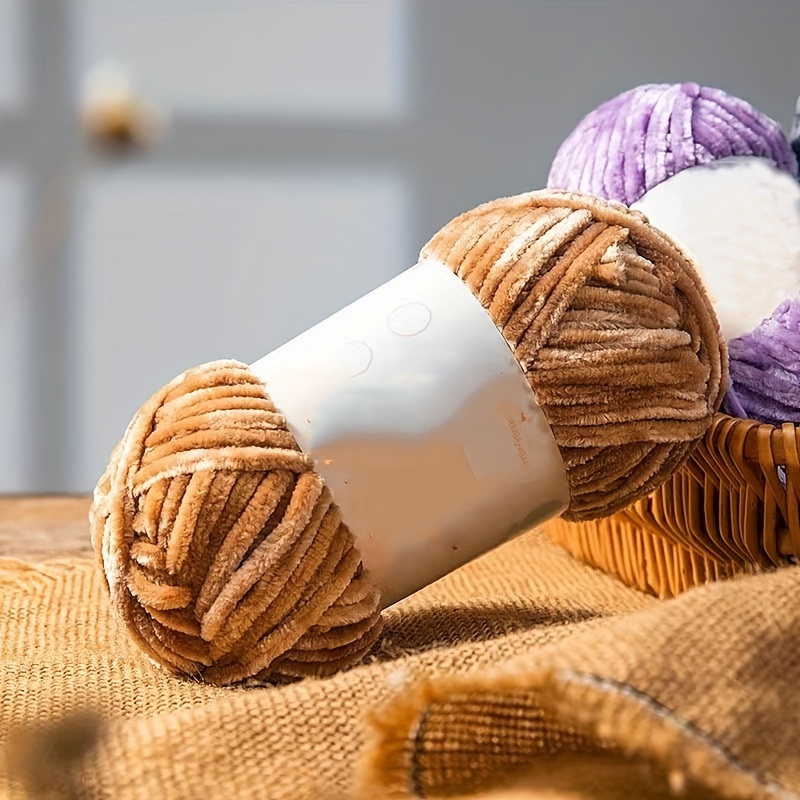 Fil chenille Grosse Laine peignée Fil à tricoter Super épais doux lisse  Naturel Soie Pelote de laine à tricoter Crochet DIY F3S1636