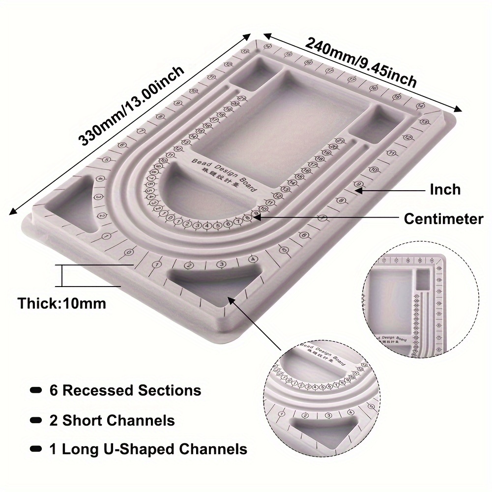 Grey Plastic Beading Design Tray Beading Design Tray For Diy - Temu