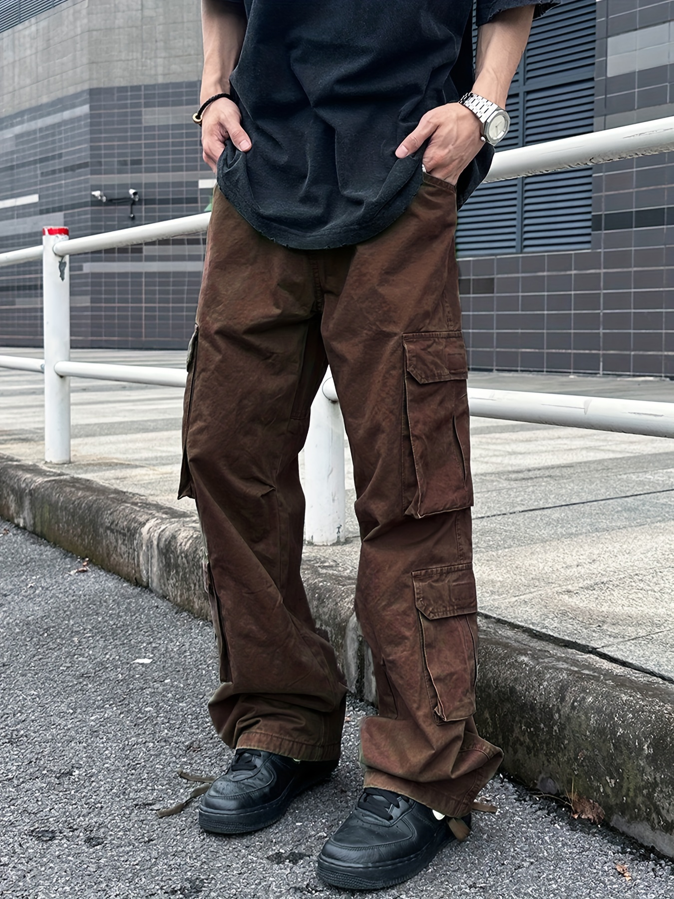 Cargo Solid Baggy Pants, Cargo Pant for Men, Pocket Cargo Pant, Polyester  Cargo Pant, कार्गो पैंट - KNOT JOY, Ahmedabad