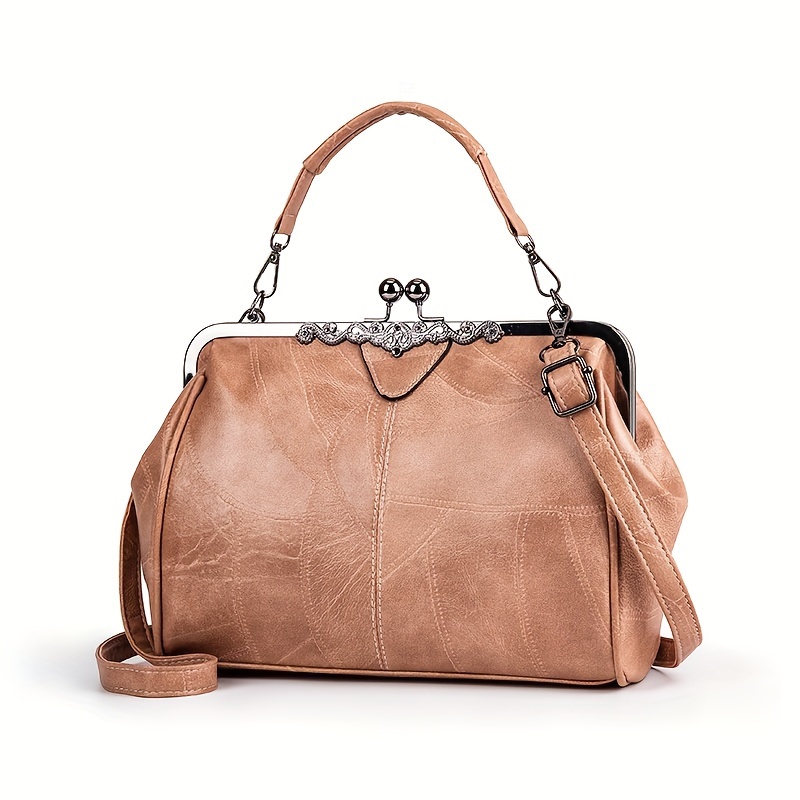 Vintage Handbags For Women, Fashion Kiss Lock Slip Purse