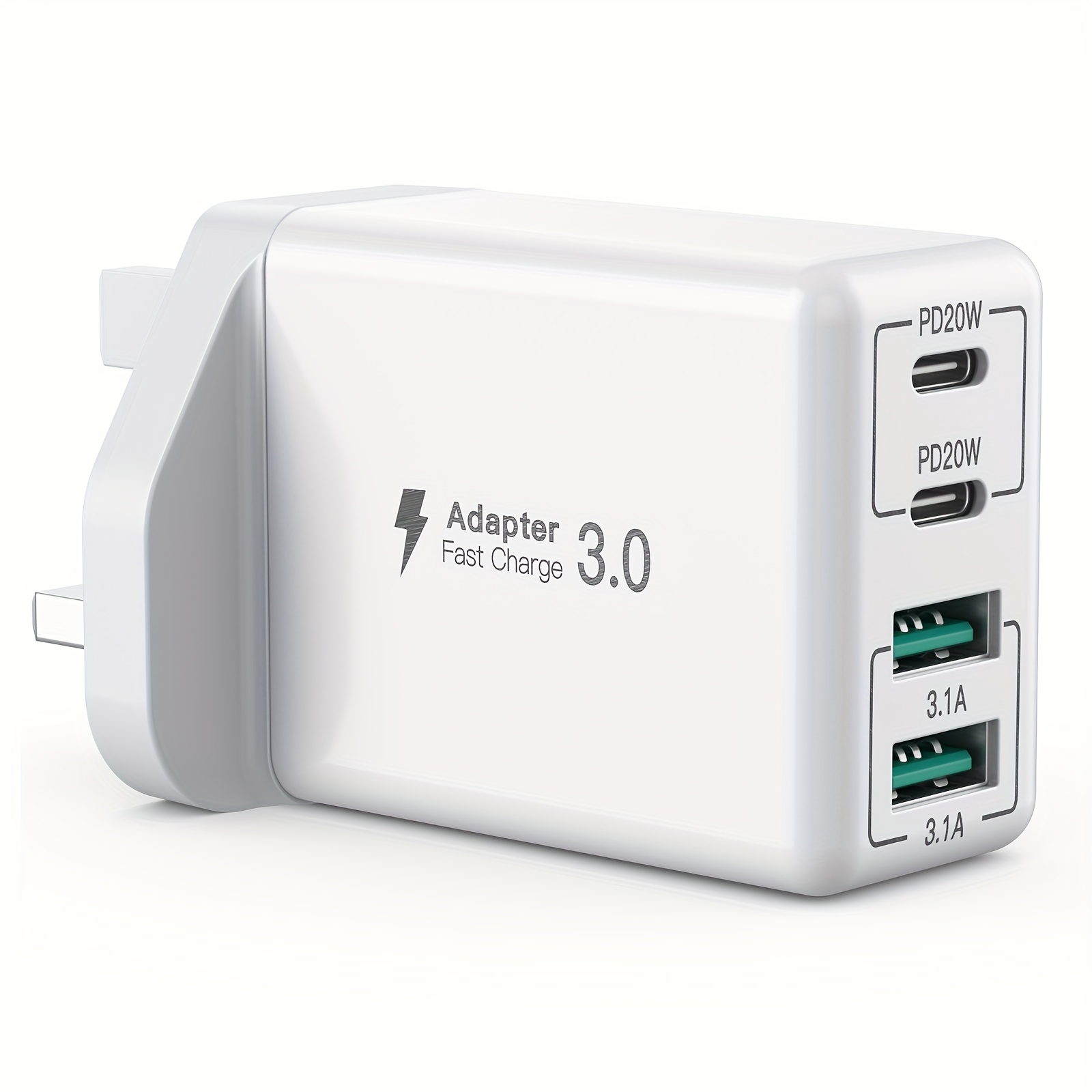 7-Port USB Charging Station, Quick Charge 3.0, USB-C Port