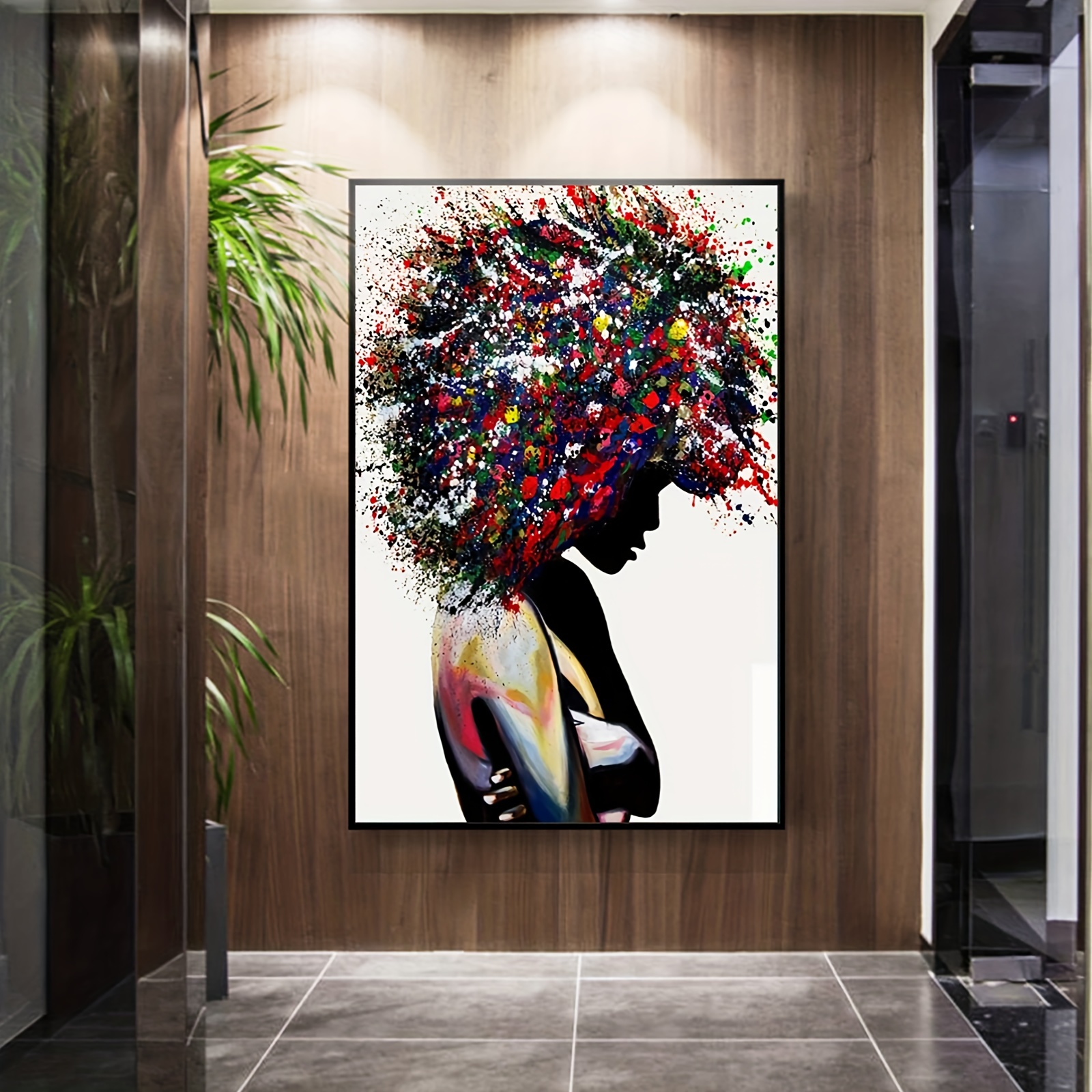 Canvas Poster Modern Art Black Female Art Print Black Girl - Temu