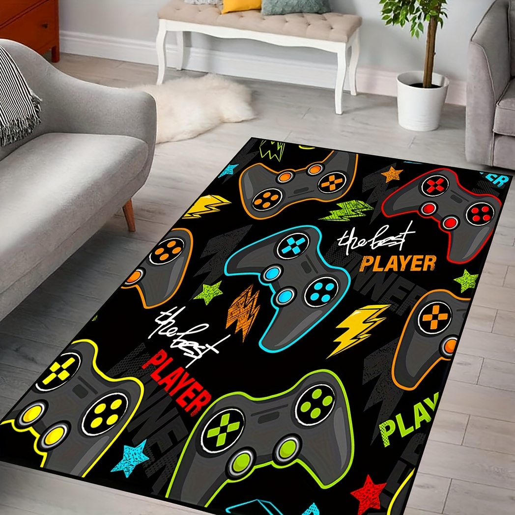 1pc game controller print area rug anti   floor carpet stain resistant kitchen rug quick dry absorbent bath mat entrance welcome doormats living room bedroom hallway laundry   carpet home decor details 3