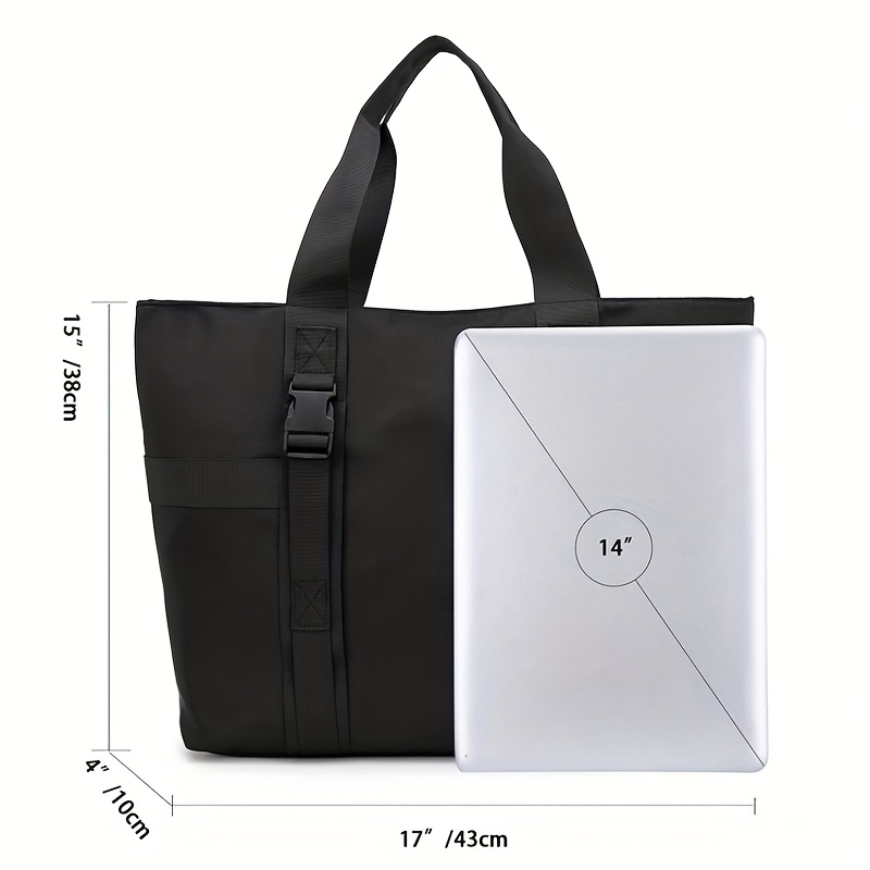 Black Leather Tote Bag with Print T-shirt Outfits For Men (2 ideas &  outfits) | Lookastic