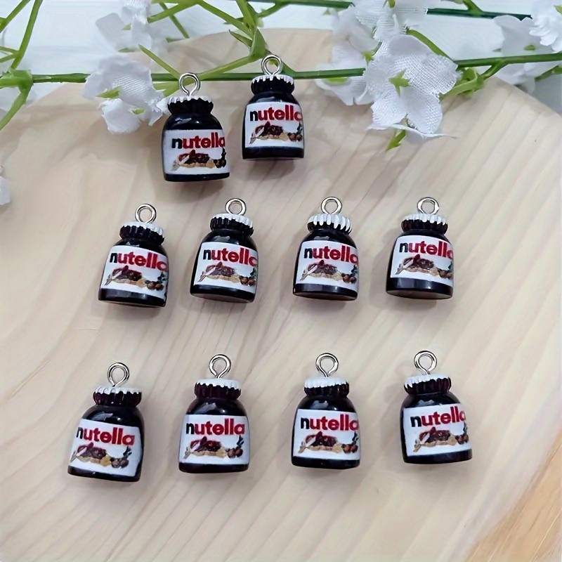 

10pcs Cute Bread Sauce Chocolate Jam Resin Charms Creative For Diy Earrings Necklace Keychain Bracelet Jewelry Making Craft Supplies