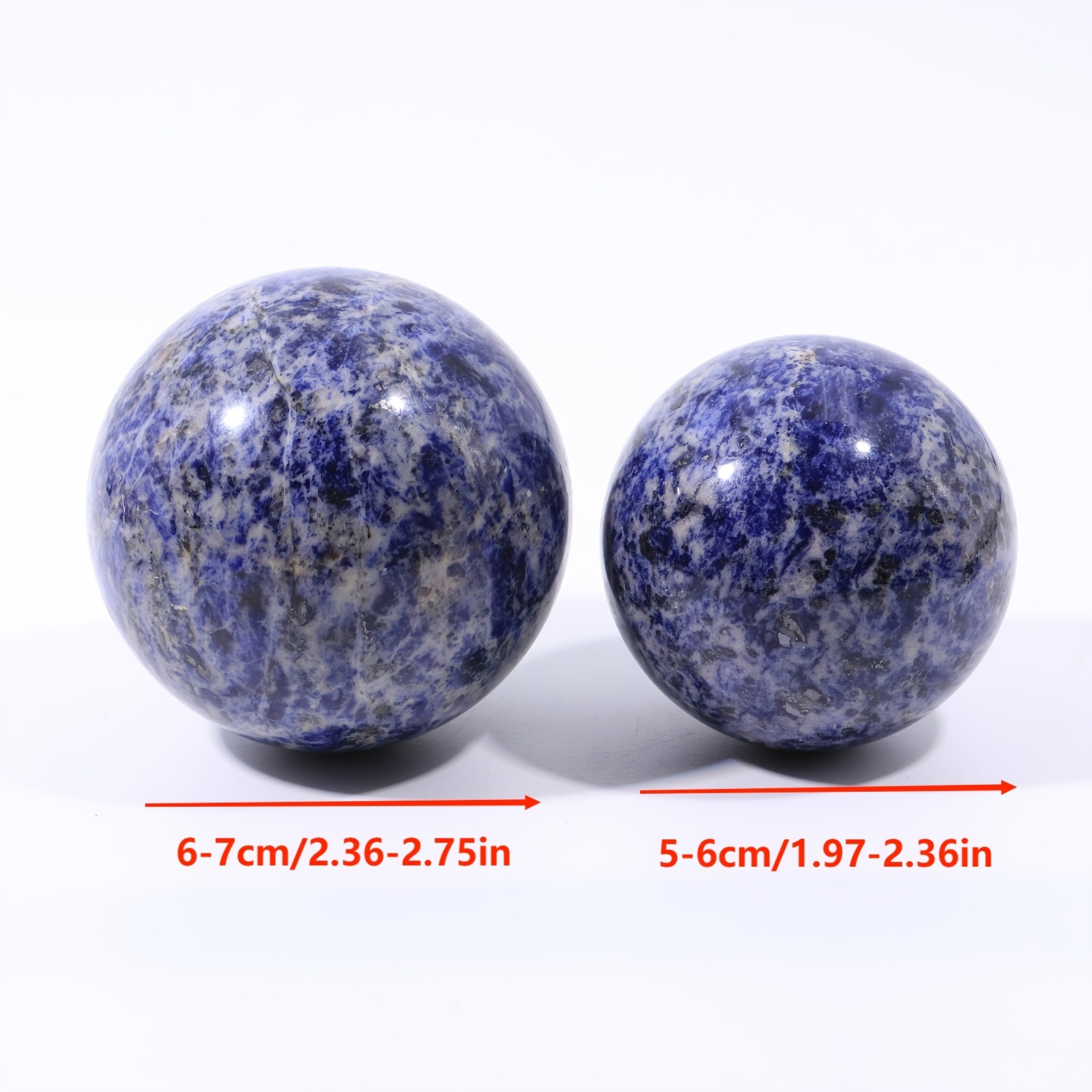 1pc Natural Blue Point Sphere Ornament, Chakra Crystal Sphere